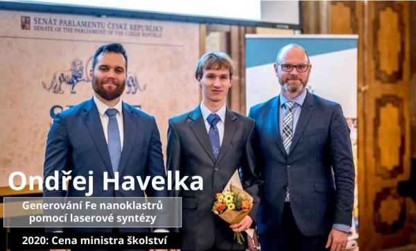 Ondřej Havelka získal 2020 Cenu ministra školství ČR